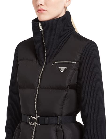 prada jacke aus nylon|Prada light nylon puffer jacket.